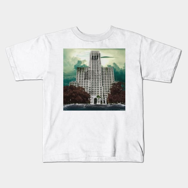 "Decay." - Alfred E Smith Building, Albany NY Kids T-Shirt by One-Ton Soup Productions